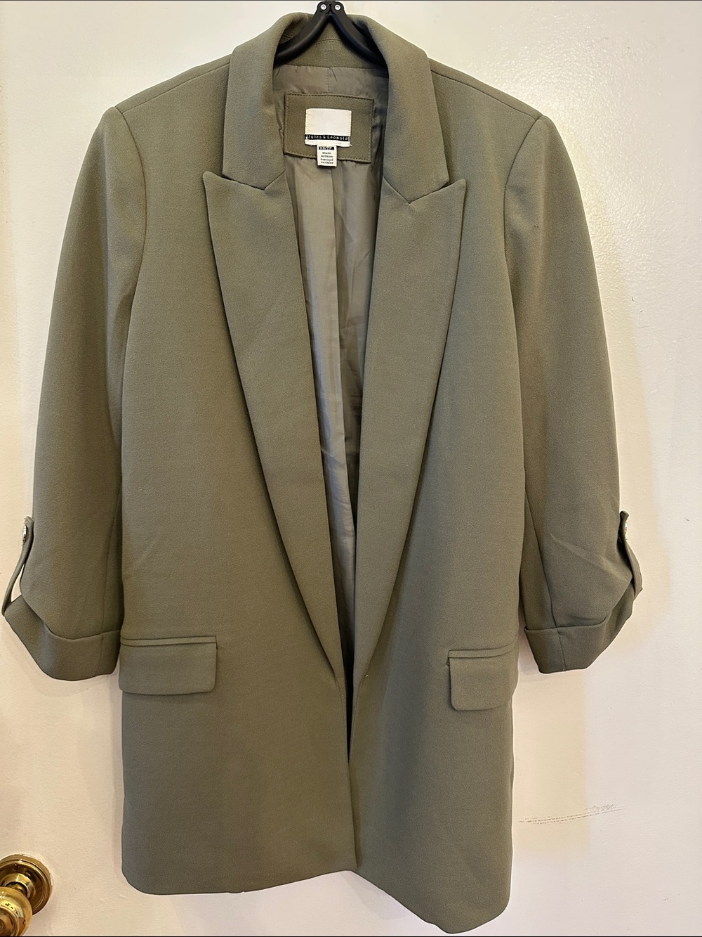Jules & Leopold Olive Green Relaxed Blazer Jacket